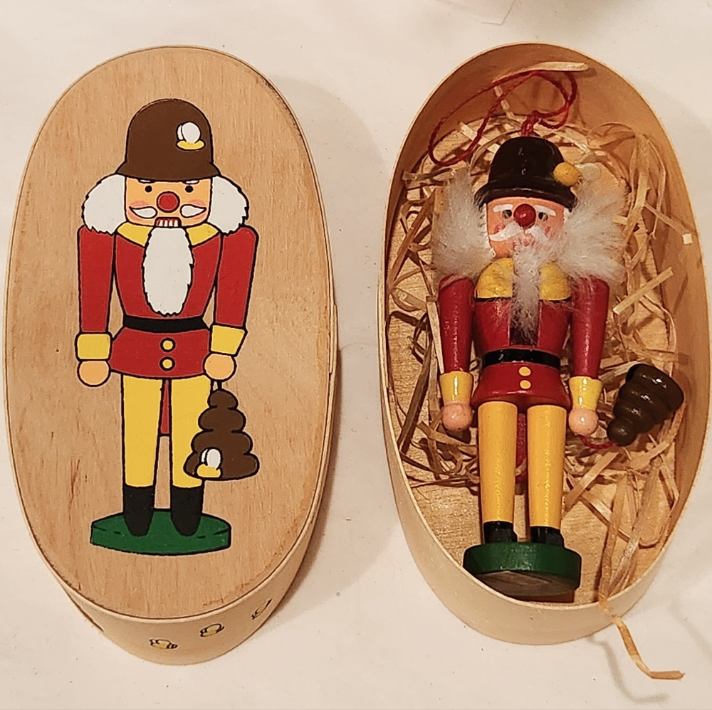 Vintage Lynn Gates Beekeeper Nutcracker Christmas Ornament